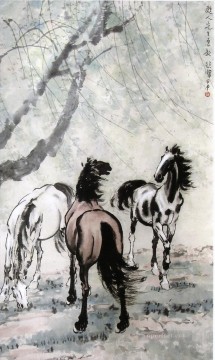シュ・ベイホン・ジュ・ペオン Painting - Xu Beihong 馬 2 古い中国の墨
